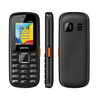 UNIWA E1808 Mini 2G GSM 1.77-inch Three Cards Three Standby 800mAh FM Big Button Built-in Flashlight Mobile Phone for Se
