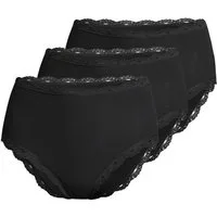 Nina Von C. Hüftslip 3er Pack Body & Soul (Spar-Set, 3-St) Hüftslip - Blickdicht - Dekorative Spitzenabschlüsse in Häkeloptik