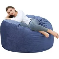 GarveeMore Sitzsack Sessel Bodensessel Beanbag aus Velvet 120x120x70cm