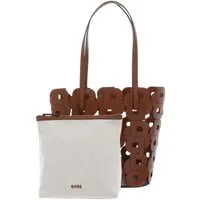 BOSS Schultertasche Lindah Tote (Set, 2-tlg), aus echtem Leder