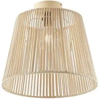 Qazqa Außen-Deckenleuchte Jayla, ohne Leuchtmittel, Warmweiß, QAZQA Außen Decken­leuchte, e27, Beige, Seil, Japandi