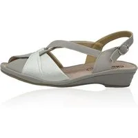 Nowaland Damen Komfort Sandalen mit T-Steg – Leichte Sommerschuhe Sandale Lederdecksohle, verstellbarer Riemen, leichter Keilabsatz