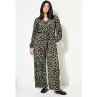 Studio Untold Maxikleid Jumpsuit Plissee Leo weites Bein