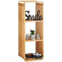 relaxdays Badregal Bambus Regal mit Ablagen, 4