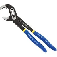 S&R Wasserpumpenzange 242x34mm, Chrom-Vanadium Stahl, Doppelt ummantelte ergonomische Griffe, 1-tlg., mit geschmiedeten, gehärteten und angelassenen Zangen-Backen