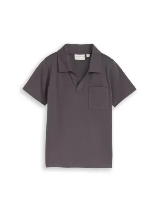 tom tailor kids - Heavy-Jersey Poloshirt mit Brusttasche dark urban grey - Gr. - 122