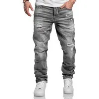 Amaci&Sons Straight-Jeans KANSAS Regular Fit Destroyed Jeans