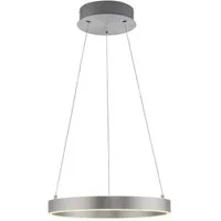 Paul Neuhaus LED Pendelleuchte ANILLO, 2-flammig, Grau, Aluminium, Stahl, Anpassung der Farbtemperatur, Dimmfunktion, LED fest integriert, Extra-Warmweiß, Neutralweiß, mit Fernbedienung, Ø 50 x H 180 cm
