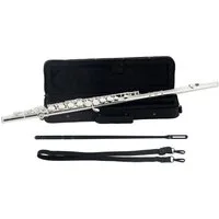 Classic Cantabile Querflöte FL-200 Querflöte komplett aus Neusilber C, Geschlossene Klappen, leichtgängige E-Mechanik