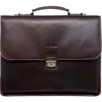 FEYNSINN Laptoptasche echt Leder Aktentasche 15 Zoll Laptop Fach braun, Laptoptasche 15,4 Zoll, Aktentasche Echtleder Herren braun-cognac