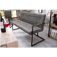 riess-ambiente Sitzbank LOFT 160cm vintage grau, mit Microfaser-Bezug