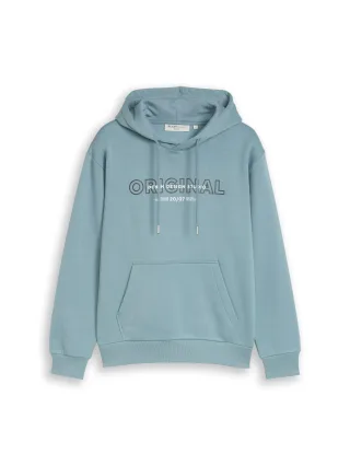 Denim Tom Tailor - Hoodie Sweatshirt mit Print citadel blue - Gr. - L