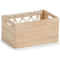 Zeller Present Dekokiste Aufbewahrungskiste Boho", Holz" (1 St), Makramee-Design