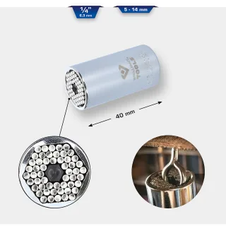Brilliant Tools 1/4" Universal-Stecknuss, 5 - 14 mm - BT020899