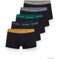 Calvin Klein Underwear Trunk LOW RISE TRUNK 5PK (Packung, 5er-Pack) mit Logo-Elastikbund (5 Stück)