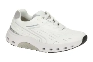 Gabor 86.984.20 ROLLINGSOFT Damen Sneaker Wei?/Grau atmungsaktiv & leicht