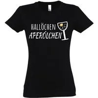 Youth Designz Print-Shirt "Hallöchen Aperölchen" Print Damen T-Shirt Statement Geschenk Frauen mit lustigen stylischen Aufdruck für Frauen