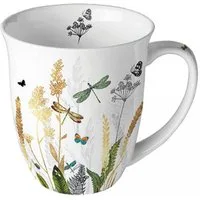 Ambiente Luxury Paper Products Becher Blumen, Pflanzen, Pfingstrosen, Rosen, Mug Tee/Kaffee Tasse, 1-tlg., Porzellan, Sommmer/Frühling Motive - Ideal Als Geschenk