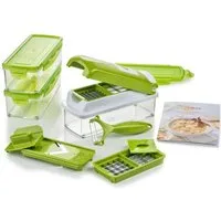 Genius Gemüseschneider Nicer Dicer smart, 13tlg. Gemüseschneider für Würfel, Stifte, Scheiben