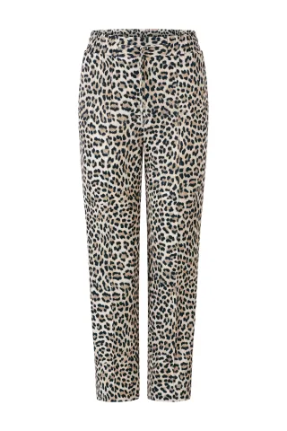 Rich & Royal - Printed scuba pants recycled caffee latte - Gr. - S