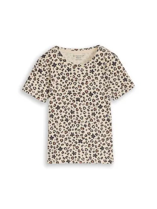 tom tailor kids - T-Shirt mit Leo-Muster - Gr. - 116/122