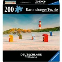 Ravensburger Puzzle Deutschland Collection, Leuchtturm hinter der Düne auf Borkum, 200 Puzzleteile, Made in Europe