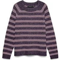 Vero Moda Rundhalspullover VMDOFFY LS O-NECK BLOUSE GA NOOS Materialmix, regular fit