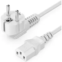deleyCON deleyCON 3m Kaltgerätekabel Typ F (CEE 7/4) 90° - Kaltgerätekupplung Stromkabel