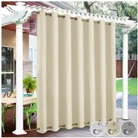 Rosnek Vorhang Outdoor Thermisch isoliert, for Garten Pergola,Rasen Terrasse (1 St), Ösen, Wasserdicht