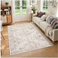 GarveeMore Teppich Faltbarer Boho-Teppich mit Print-Design (Kaschmir-Optik), rechteckig, Höhe: 6 mm, für Wohnzimmer & Schlafzimmer & Flur