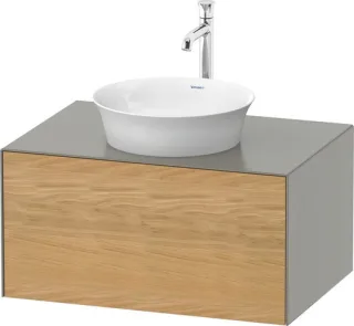Duravit White Tulip Konsolenwaschtischunterbau wandhängend Natur Eiche & Stein Grau Matt & Seidenmat WT49750H5920010