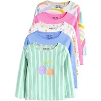 Next Langarmshirt Gerippte Langarmoberteile im 5er-Pack (5-tlg)