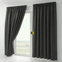 Beautex Verdunkelungsvorhang 2er Set mit U-Band, Blackout Vorhang Gardine abdunkelnd (2 St), Kräuselband, verdunkelnd, 2er Set, wärmeisolierend, blickdicht, waschbar, Farbwahl