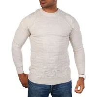 CARISMA Strickpullover Herren leichter Feinstrick einfarbig uni Strickmuster 7814