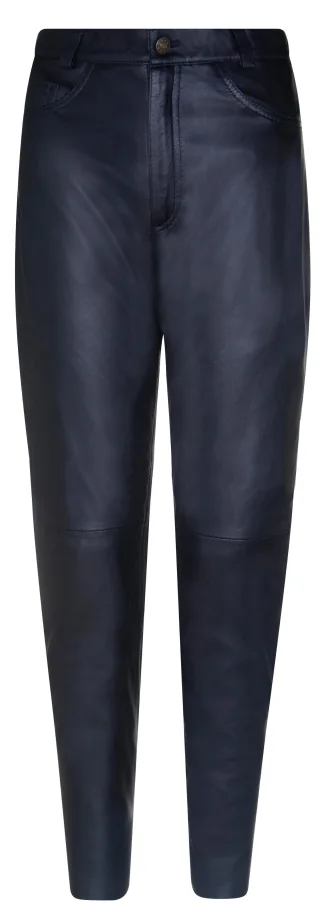 Klassische Damen-Jeans „501“ aus schwarzem Lammnappaleder