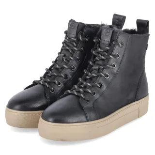 Tamaris Wintersneaker - Gr. 37 - Schwarz - Leder & Textil