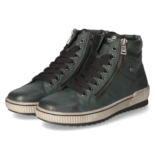 Remonte Schnürboots - Gr. 36 - Grün - Leder und Synthetik