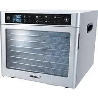 Elektronischer Dörrautomat ED 80 Steel Deluxe edelstahl, 500 Watt, Dörrfläche 30cm x 28cm pro Ebene