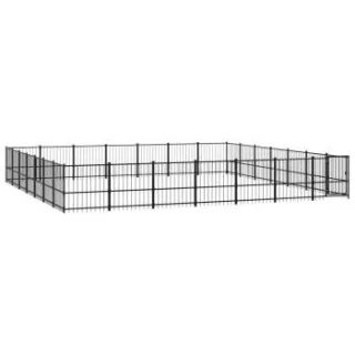 VidaXL Outdoor Hundezwinger Stahl 6,79 m, 6,79 m, 1 m