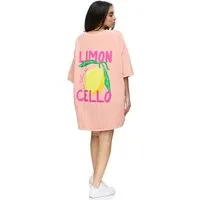 Worldclassca T-Shirt Worldclassca Oversized Print LIMON CELLO T-Shirt Sommer Oberteil PRINT- LIMON CELLO - LA DOLCE VITA