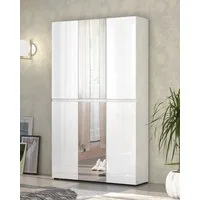 Home affaire Schuhschrank Mister,Schuhkommode,Schuhmöbel,Schuhablage,Schuhregal Breite 120 cm, Höhe 200 cm, Tiefe 34 cm, 6 Türen, 24 Fächer, 2 Spiegel