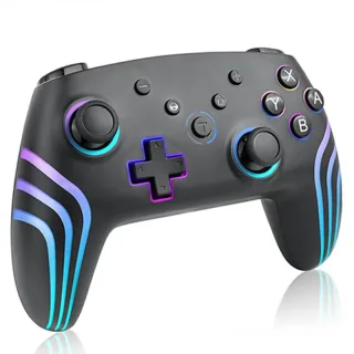 933A Wireless Game Controller for Switch Pro PC Steam Deck bluetooth Gamepad with RGB Lighting Six Axis Gyro Dual Motors