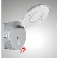 TRANGO LED Nachtlicht, Bewegungsmelder, 2636-014 LED Sensor Nachtlicht *NITE* in Silber mit Automatikfunktion direkt 230V mit Bewegungssensor I Sicherheitslicht, Steckdose Lampe I Wandlampe I Orientierungslicht I Kinder Nachtlampe