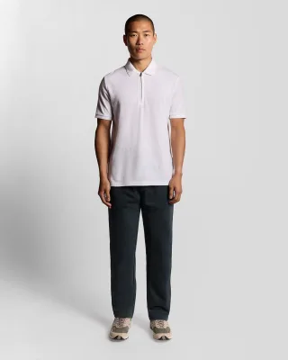 Lyle & Scott Baumwolljogginghose mit geradem Bein – Marineblau