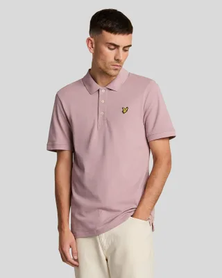 Lyle & Scott Poloshirt, einfarbig, Rosa