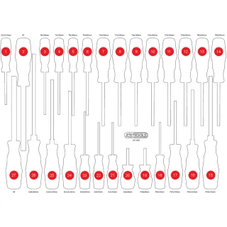 KS Tools Leere Schaumstoffeinlage zu 811.0027 - 811.0027-97