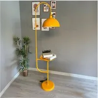 Bamyum Stehlampe Moderne Stehlampe aus Metall mit E27, verstellbarer Lampenschirm, ohne Leuchtmittel, E27, verstellbarer Lampenschirm, Stehluchte mit Ablage