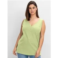 Sheego Shirttop Tanktop Ärmellos