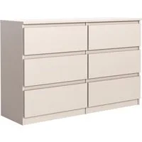 MAGOWA Schubkastenkommode Kommode 140cm - moderne Kommode mit 6 Schubladen für viel Stauraum, Breite 140 cm - Tiefe 39 cm - Höhe 79 cm