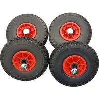 Frosal Ersatzrad FROSAL Ersatzrad mit Achsstopfen - PU Rad Nabe 25mm/75mm pannensicher (4 St)